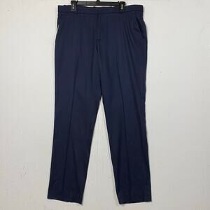 Perry Ellis Portfolio Travel Luxe Navy Blue Slim Fit Pants Size 36x32